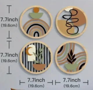 4 Adornos de Pared Redondos