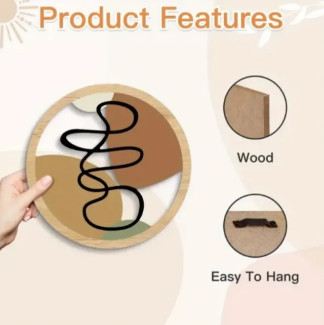 4 Adornos de Pared Redondos