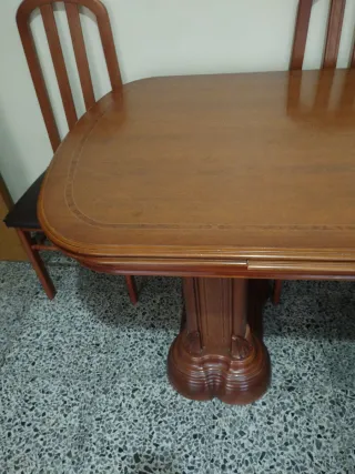 Mesa comedor extensible madera