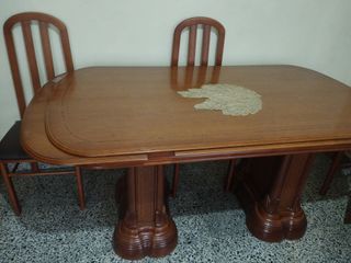 Mesa comedor extensible madera