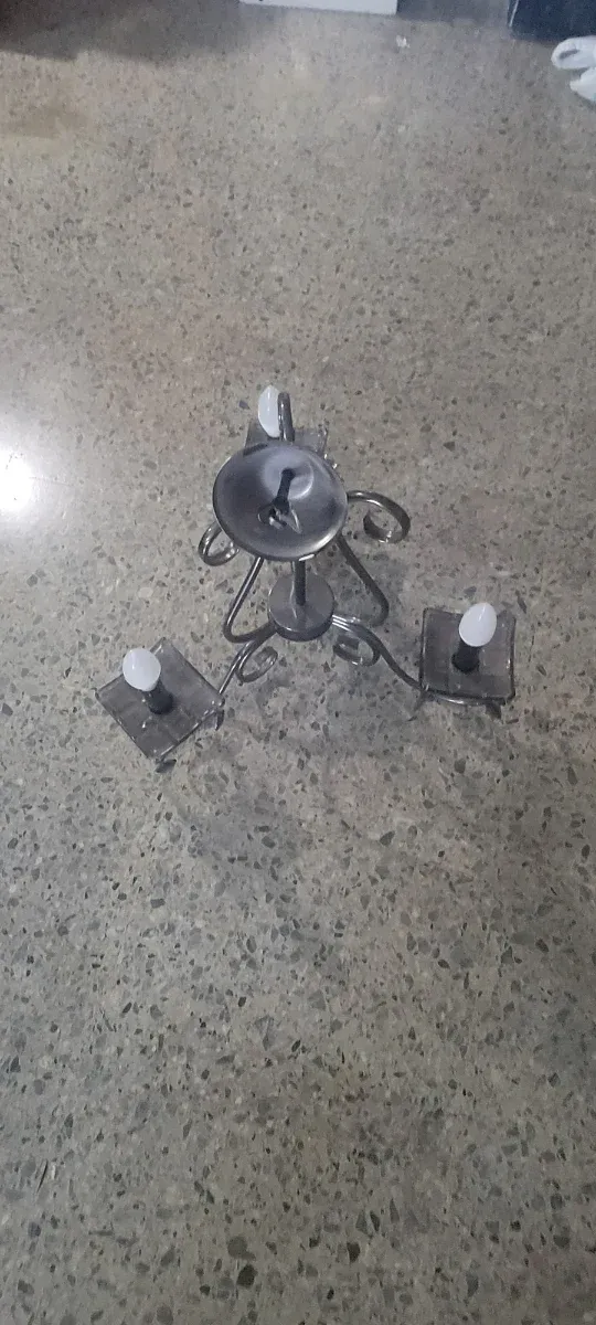 Lámpara de techo metal y cristal