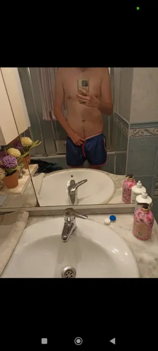 Bañador azul y rojo