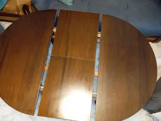 Mesa de salón extensible madera y cristal incluido