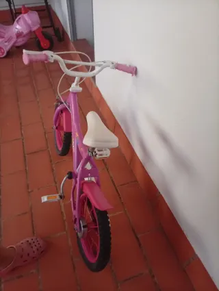 Bicicleta infantil niña rosa pin y pon 14 pulgadas