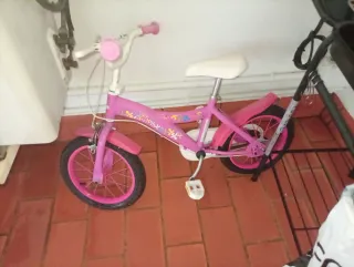 Bicicleta infantil niña rosa pin y pon 14 pulgadas