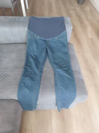 Tejano premamá H&M azul