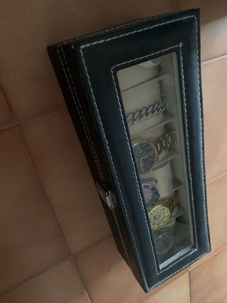 Organizador de relojes 6 compartimentos 