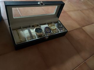 Organizador de relojes 6 compartimentos 