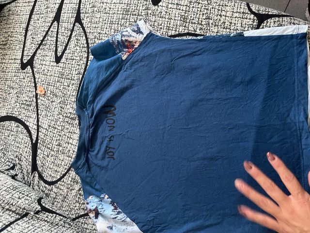 Camiseta niño 5/6 años estampado montaña