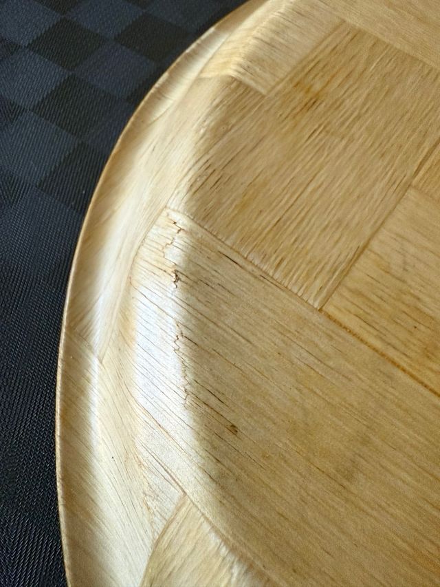 Vassoio in bambù con decoro 