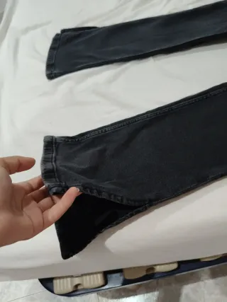 Pantalones campana niña negros