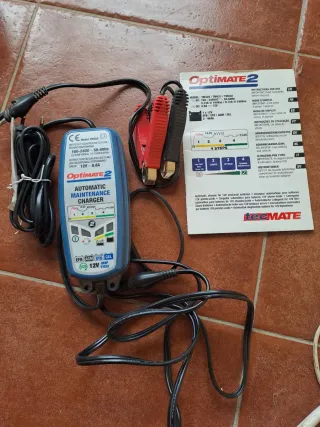 Cargador Batería OPTIMATE 2. Coche Moto 12V