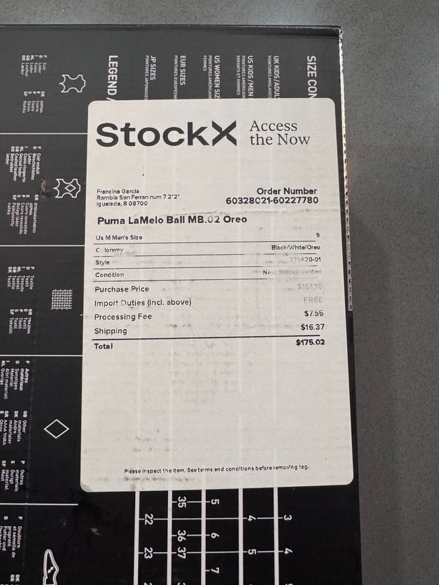 Puma MB.02 Oreo LaMelo Ball Zapatillas Talla 42