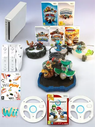 Nintendo Wii con Skylanders y Mario Kart
