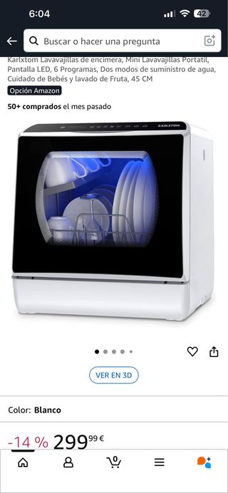 Karlxtom Lavavajillas Encimera Mini