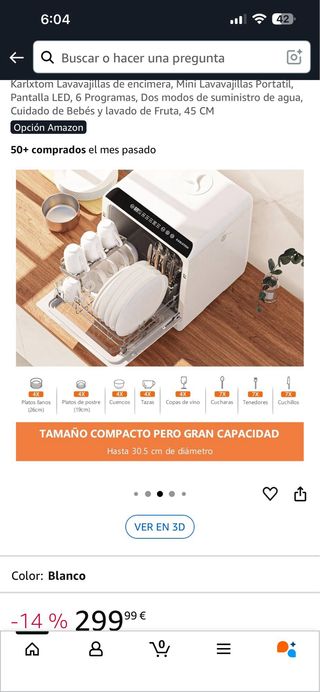 Karlxtom Lavavajillas Encimera Mini