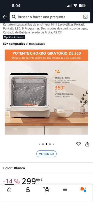 Karlxtom Lavavajillas Encimera Mini