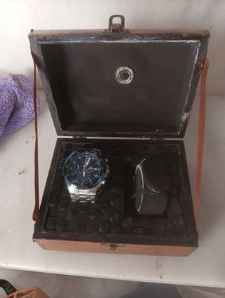 Reloj Casio Edifice Cronógrafo Azul/Plata