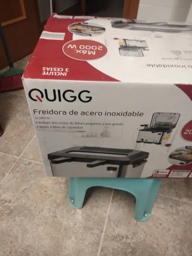 Freidora Quigg Acero Inoxidable 2000W