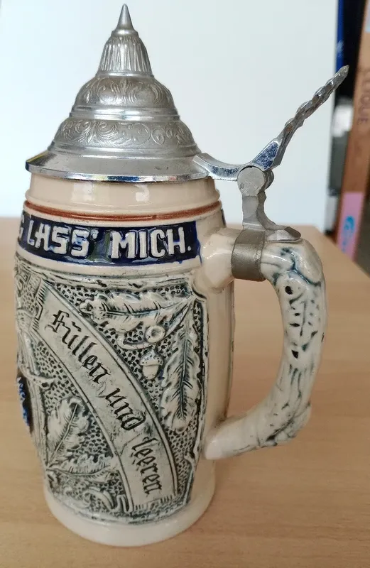 Boccale birra tedesco decorato