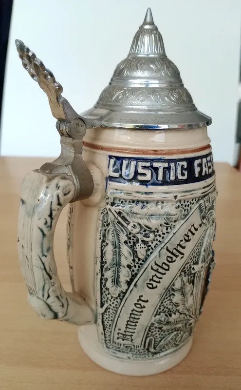 Boccale birra tedesco decorato