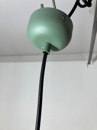 Lampadario metallo verde/bianco