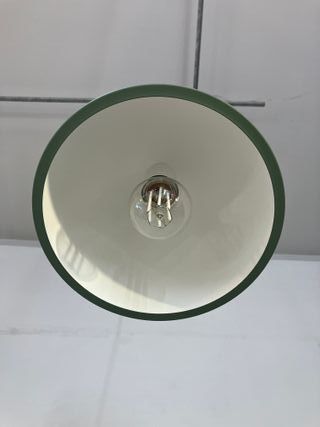 Lampadario metallo verde/bianco
