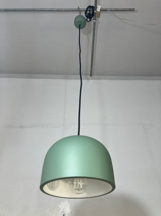 Lampadario metallo verde/bianco