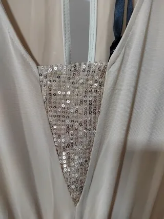 Mono Amarillolimon Beige y Dorado Talla M