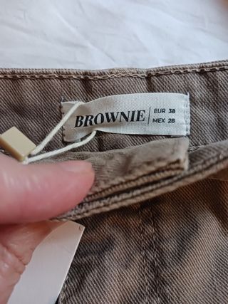 Falda corta denim de Brownie nueva con 
