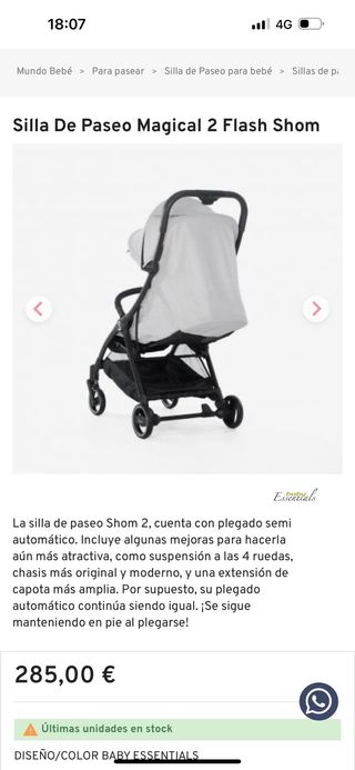 Silla de paseo gris