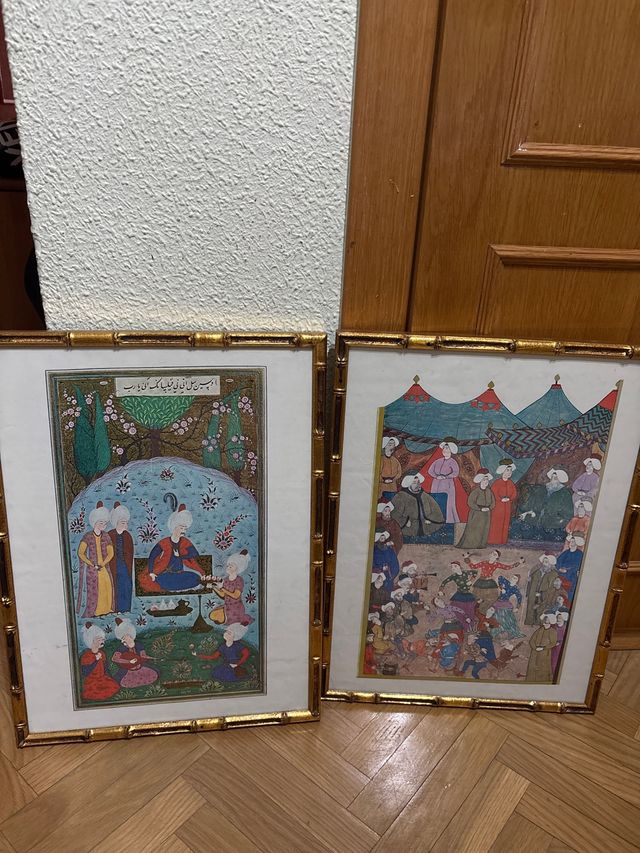 Cuadros decorativos con marco de madera