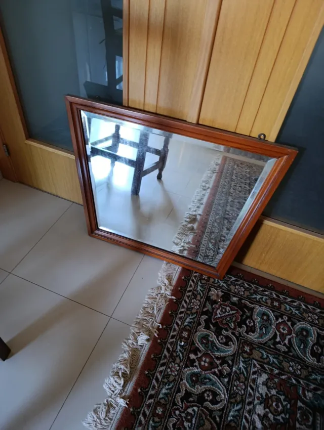 Espejo clásico madera y cristal