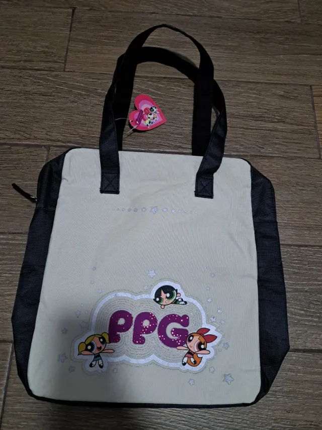 Bolso Supernenas PPG Beige y Negro con etiqueta
