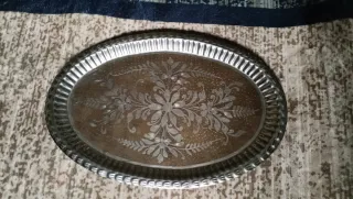 Conjunto té antiguo bandeja y 6 tazas