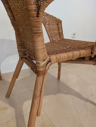 4 Sillas salón de mimbre - IKEA