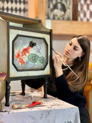 Comodini Vintage Antichi Chinoiserie Patina Antica