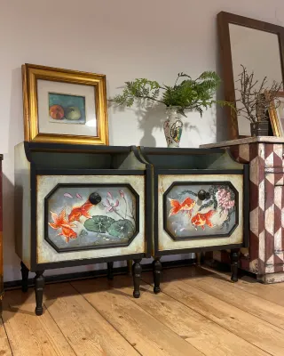 Comodini Vintage Antichi Chinoiserie Patina Antica