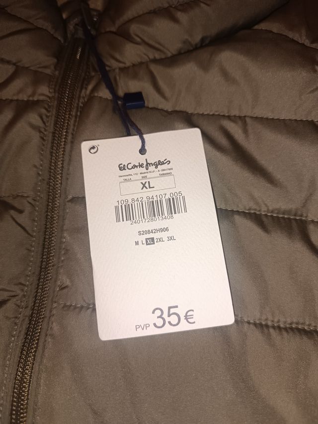 El Corte Inglés Colete Masculino Tamanho XL