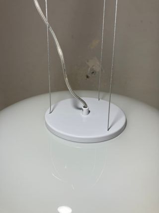 Lampadario cupola vetro bianco