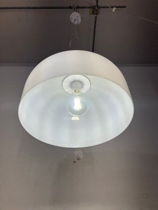 Lampadario cupola vetro bianco