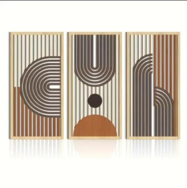 3 Adornos de Pared Madera