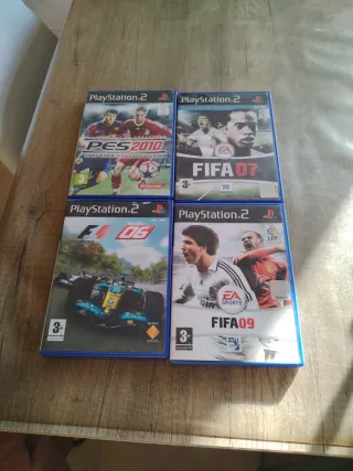 Lote 4 Juegos PS2: PES 2010, FIFA 07, F1 06, FIFA 
