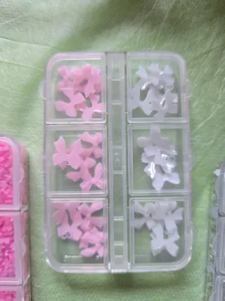 Decoración Uñas Glitter y Abalorios