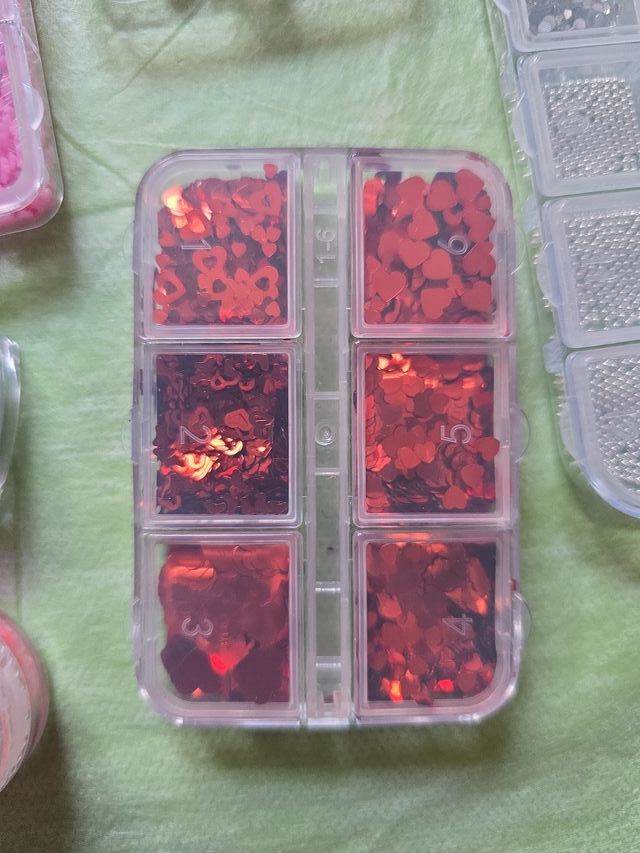 Decoración Uñas Glitter y Abalorios