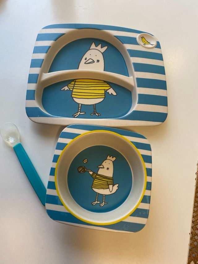 Vajilla infantil bambú Hema