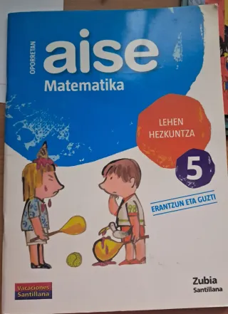 Libro OPORRETAN AISE MATEMATIKA 5 LEHEN HEZKUNTZA 