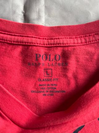 Camiseta Polo Ralph Lauren Talla L Roja