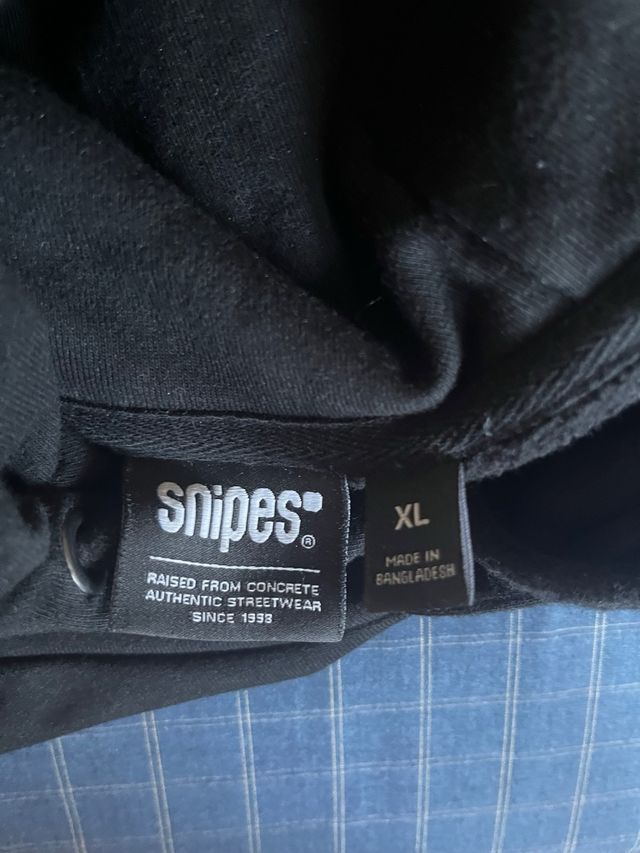 Sudadera SNIPES con capucha negra talla XL
