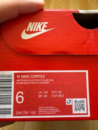 Zapatillas Nike Cortez Blancas y Negras
